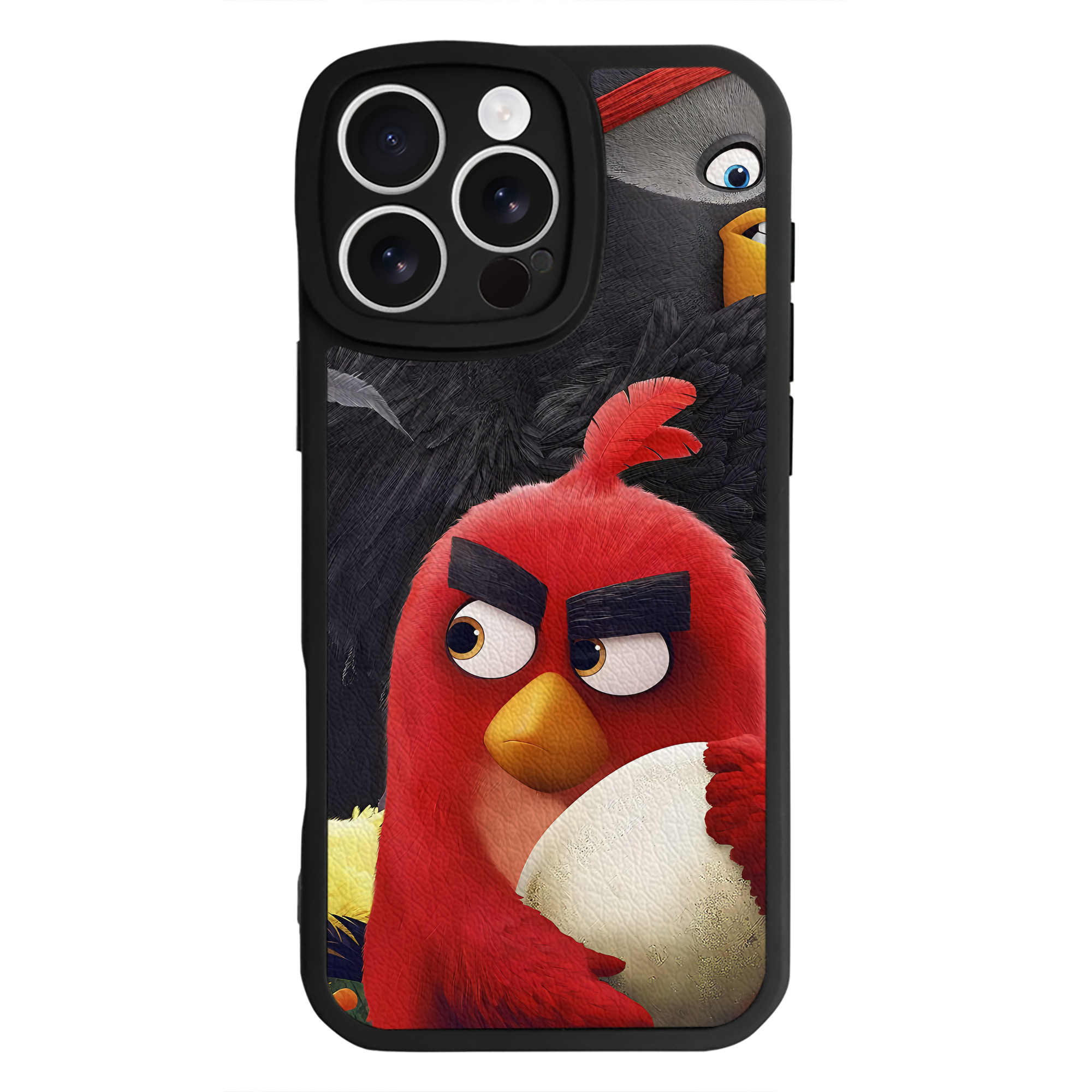 （画像用） Angry Birds アングリーバード 【iPhone 16シリーズ対応】シリコンスマホケース（レザー調） 材質：シリコン
